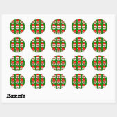 afrikaanse santa emoji emoticons ronde sticker (Vel)