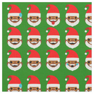 Afrikaanse santa emoji emoticons stof