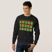 afrikaanse santa emoji emoticons trui (Voorkant volledig)