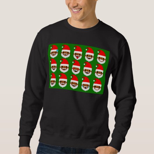 afrikaanse santa emoji emoticons trui (Voorkant)