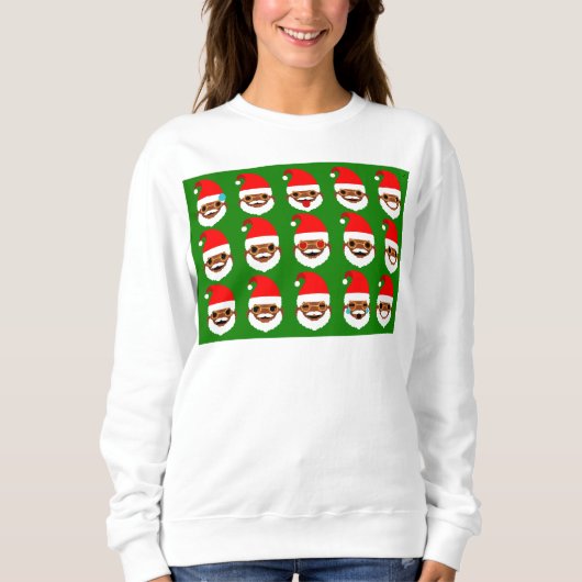 afrikaanse santa emoji emoticons trui (Voorkant)