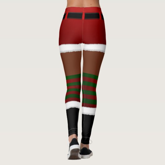 Afrikaanse Santa Leggings Funny kerstLeggings (Achterkant)