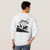 Afrikaanse Savanne Silhouet T-Shirt Ontwerp (Achterkant volledig)