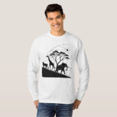 Afrikaanse Savanne Silhouet T-Shirt Ontwerp (Voorkant volledig)