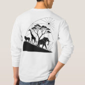 Afrikaanse Savanne Silhouet T-Shirt Ontwerp (Achterkant)
