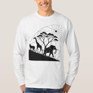 Afrikaanse Savanne Silhouet T-Shirt Ontwerp