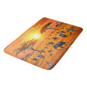 Afrikaanse Savanne Sunset Art Badmat (Gekanteld)