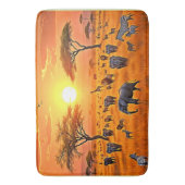 Afrikaanse Savanne Sunset Art Badmat (Voorkant Verticaal)