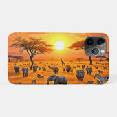 Afrikaanse Savanne Sunset Art Case-Mate iPhone Case (Achterkant (horizontaal))