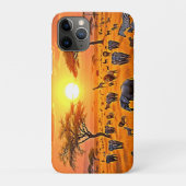 Afrikaanse Savanne Sunset Art Case-Mate iPhone Case (Achterkant)