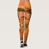 Afrikaanse Savanne Sunset Art Leggings (Achterkant)