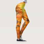 Afrikaanse Savanne Sunset Art Leggings (Rechts)