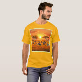 Afrikaanse Savanne Sunset Art T-shirt (Voorkant volledig)
