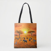 Afrikaanse Savanne Sunset Art Tote Bag (Voorkant)