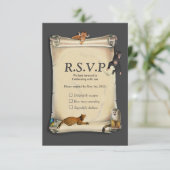 Afrikaanse savanne zonsondergang RSVP kaartje (Staand voorkant)