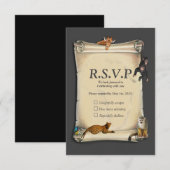 Afrikaanse savanne zonsondergang RSVP kaartje (Voorkant / Achterkant)