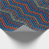 Afrikaanse schimmelkleurige etnische patronen cadeaupapier (Hoek)