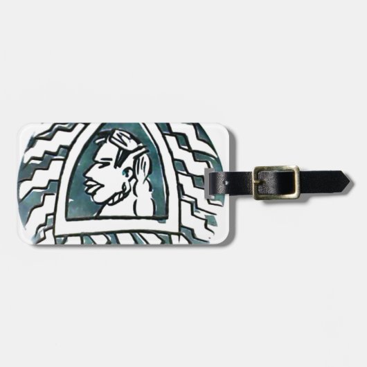 Afrikaanse schoonheid Bongo Masai Portret Tribal A Bagagelabel (Voorkant horizontaal)