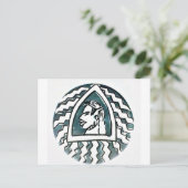 Afrikaanse schoonheid Bongo Masai Portret Tribal A Briefkaart (Staand voorkant)