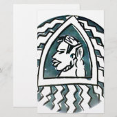 Afrikaanse schoonheid Bongo Masai Portret Tribal A Briefpapier (Voorkant / Achterkant)