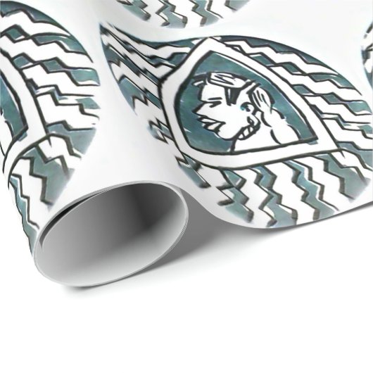 Afrikaanse schoonheid Bongo Masai Portret Tribal A Cadeaupapier (Rol Hoek)