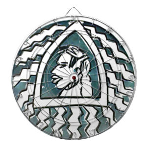 Afrikaanse schoonheid Bongo Masai Portret Tribal A Dartbord