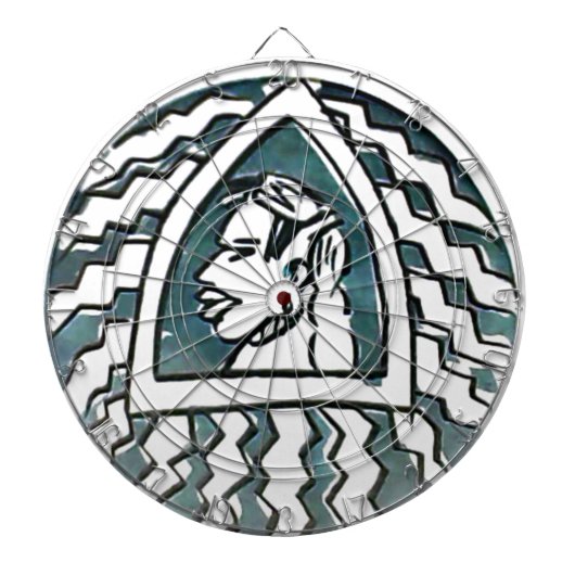 Afrikaanse schoonheid Bongo Masai Portret Tribal A Dartbord (Voorkant)