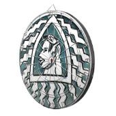 Afrikaanse schoonheid Bongo Masai Portret Tribal A Dartbord (Voorkant Rechts)