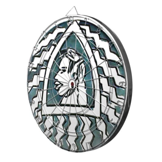 Afrikaanse schoonheid Bongo Masai Portret Tribal A Dartbord (Voorkant Rechts)