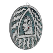 Afrikaanse schoonheid Bongo Masai Portret Tribal A Dartbord (Voorkant Links)