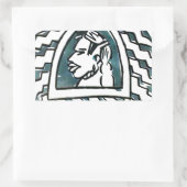 Afrikaanse schoonheid Bongo Masai Portret Tribal A Rechthoekige Sticker (Tas)