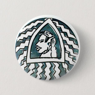 Afrikaanse schoonheid Bongo Masai Portret Tribal A Ronde Button 5,7 Cm
