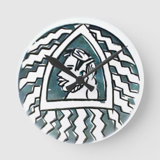 Afrikaanse schoonheid Bongo Masai Portret Tribal A Ronde Klok (Voorkant)