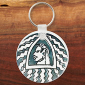 Afrikaanse schoonheid Bongo Masai Portret Tribal A Sleutelhanger (Voorkant)