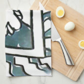 Afrikaanse schoonheid Bongo Masai Portret Tribal A Theedoek (Quarter Fold)