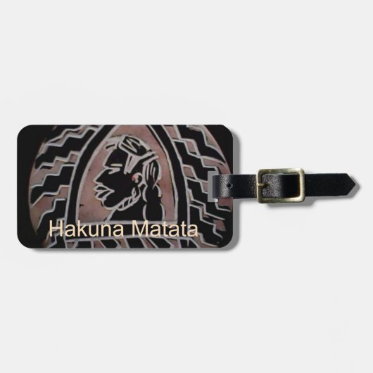 Afrikaanse schoonheid: Bongo Masai-portret van tri Bagagelabel (Voorkant horizontaal)