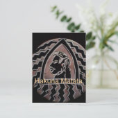 Afrikaanse schoonheid: Bongo Masai-portret van tri Briefkaart (Staand voorkant)