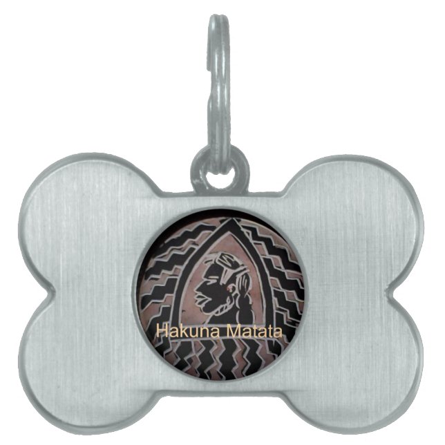 Afrikaanse schoonheid: Bongo Masai-portret van tri Huisdieren Naamplaatje (voorkant)