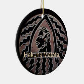 Afrikaanse schoonheid: Bongo Masai-portret van tri Keramisch Ornament (Rechts)