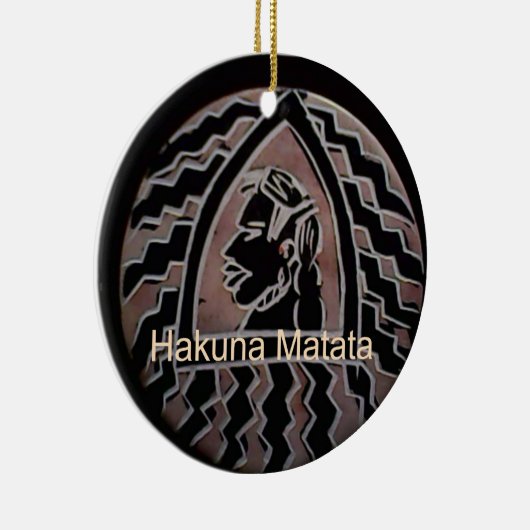 Afrikaanse schoonheid: Bongo Masai-portret van tri Keramisch Ornament (Rechts)