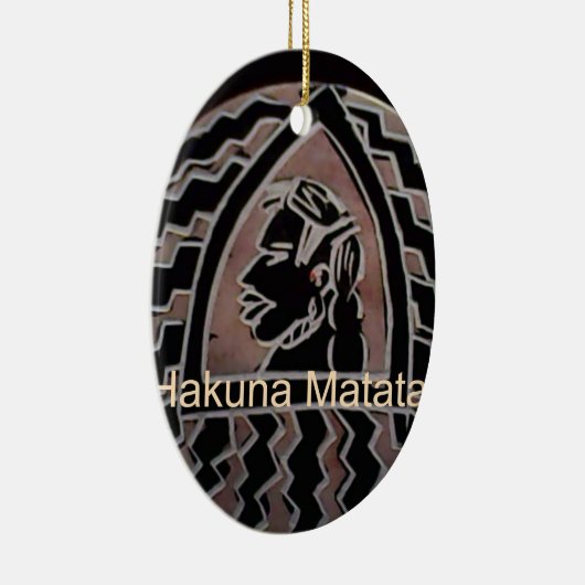 Afrikaanse schoonheid: Bongo Masai-portret van tri Keramisch Ornament (Rechts)