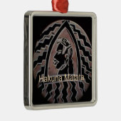 Afrikaanse schoonheid: Bongo Masai-portret van tri Metalen Ornament (Rechts)