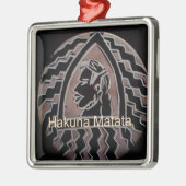 Afrikaanse schoonheid: Bongo Masai-portret van tri Metalen Ornament (Links)