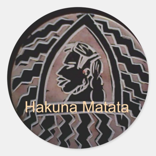 Afrikaanse schoonheid: Bongo Masai-portret van tri Ronde Sticker (Voorkant)