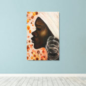 Afrikaanse schoonheid - Waterverf schilderen Canvas Afdruk (Insitu (Houten vloer))