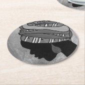 Afrikaanse schoonheidsonderzetters ronde kartonnen onderzetter (Gebogen)