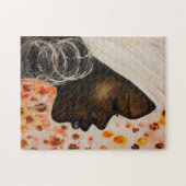 Afrikaanse schoonheidsvrouw Puzzle Painting Legpuzzel (Horizontaal)