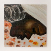 Afrikaanse schoonheidsvrouw Puzzle Painting Legpuzzel (Horizontaal)