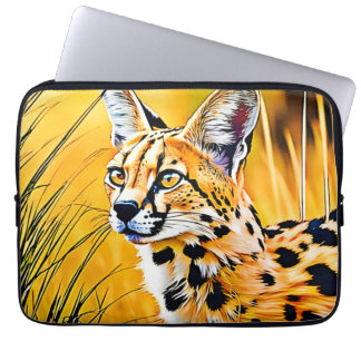 Afrikaanse serval art laptop sleeve