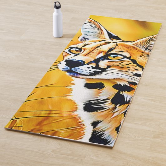 Afrikaanse serval art yogamat (In situ)